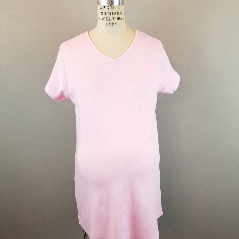 Maternity Pink Short Sleeve Tee Shirt by In Due Time Size Small New with Tags